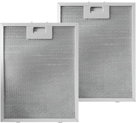 Filtro de repuesto para campanas extractoras, juego de 2 filtros de campana de cocina, 5 capas, rejilla de aluminio para hogar, cocina, restaurante, campana extractora
