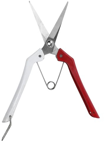 Hemobllo Sécateur de Jardin Durable Acier Manganèse Rouge et Blanc Cisailles Pratiques pour Élagage Arbres Fruitiers Outil de Manuel pour Arbustes et Petites Branches