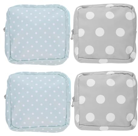 Homoyoyo 4pezzi Borsa per Assorbenti Igienici Motivo Realizzata in Oxford Porta Assorbenti per Borsa Scomparti Separati Chiusura Silenziosa Adatta per Viaggi Ufficio e Scuola