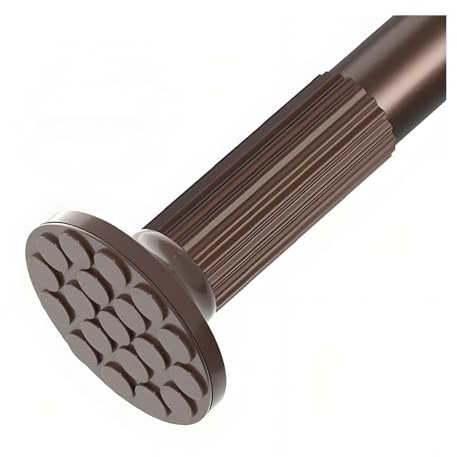 1m 2.0m 2.5m 3.0m 4m Teleskopstange Gardinenstange Ohne Bohren, Einstellbar Duschvorhangstange Ausziehbar Vorhangstange Klemmstange Spannstange für Badezimmer(braune,0.9-1.3m/3-4.2ft)