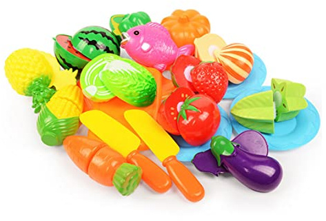 20 Teile/Satz Spielzeug BPA Frei Obst Gemüse Spielzeug Spielen Küche Zubehör für Mädchen Jungen Lebensmittel Schneiden für Kinder Spielen Lebensmittel