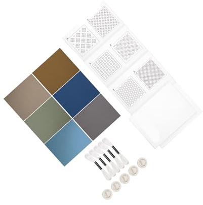drburpily Sashiko Schablonsats DIY Geometriska Underlägg För Snygg Bordmall Ritlinje Sashiko Kit För Nybörjare Tallriksschablon Geometriskt Mönster, Set A
