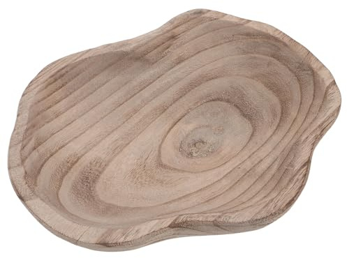 OFFSCH Comedero y Bebedero para Pájaros de Jardín Grande de Madera Natural, Cuenco Vintage para Colibríes y Polinizadores, Charquera Rústica para Patio y Terraza, Baño para Aves al Aire