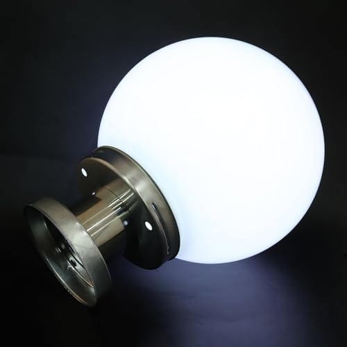 PAMINGONO Bola Solar Exterior Jardín Resistente al Agua Buen Sellado para Pared de Patio y Jardín, Lámpara Solar Esférica de Plástico para Exteriores
