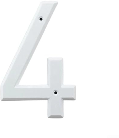 Sawhamale Targhetta con numero civico da 0 a 9, in lega di zinco, 16 x 10 x 10 cm, elegante etichetta per casa, hotel, ufficio, esterni, interni, cassette postali e cassetti (4)