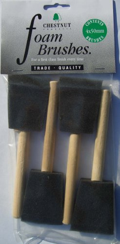 Chestnut FB50 Foam Brushes 50mm, Pack of 4