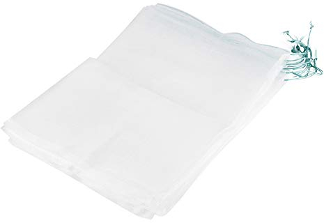 10 Unidades Bolsas Protectoras para Frutos De Plantas Cordón De Nailon Bolsa De Red contra Insectos Mosquitos Pájaros Cosecha Protección para Herramientas De Jardín 45 * 30Cm