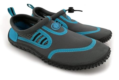 Hardcore Mens Water Shoes; Quick Drying Aqua Socks for Barefoot Running, Swimming, Poolside Fun at The Water Park, Camping, Yoga or Surfing at The Beach Blue 13