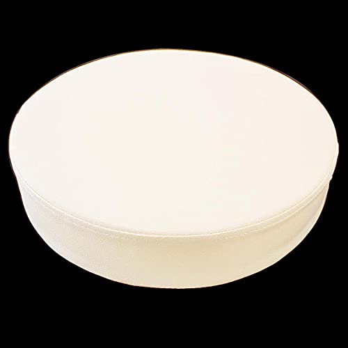 Waigg Kii Cojín impermeable de piel sintética para silla de jardín, cojines de asiento blandos, redondos acolchados de 5/8 cm (beige, 40 x 40 x 5 cm)