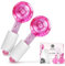 HanaEmi - Boules de Glace Rose pour Massage du Visage - Appareil Cryo de Massage Facial - 2pcs Acier Inoxydable - Rouleau Facial - Boules de Refroidissement pour Yeux et Cou