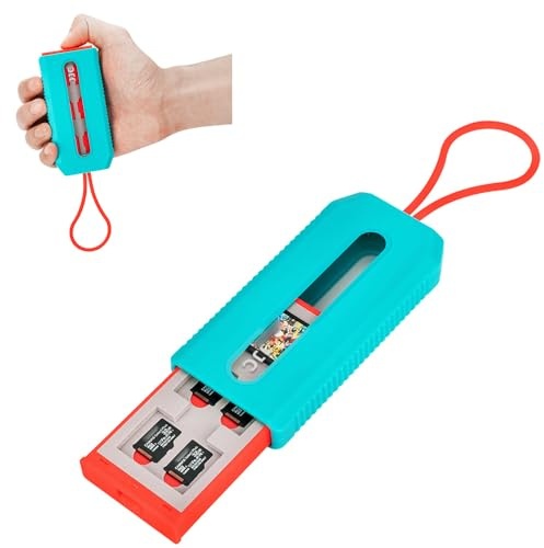 JJC Funda para tarjeta de memoria de viaje para 12 TF/Micro SD SDXC SDHC+ 6 NS (tarjeta de juego Nintendo Switch), soporte para tarjetas antigolpes, funda de transporte