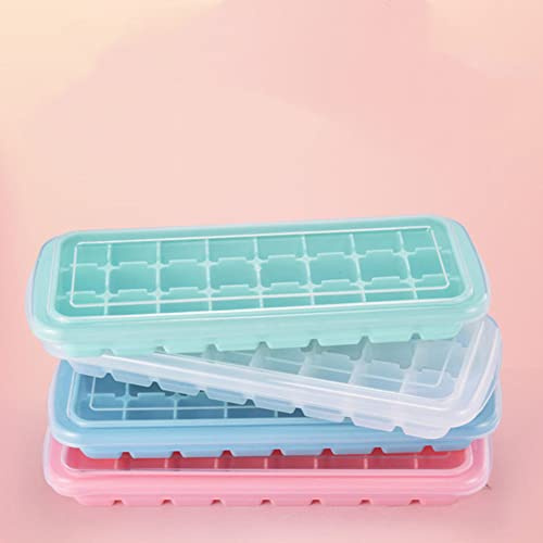 Dimoxii 4er Pack Eiswürfelbehälter Set mit Deckel 24-Fach Eiswürfelform BPA Frei Ice Cube Tray für Whiskey, Bier, Cola, Kaffee Silikon Eiswürfelschalen zum Babynahrung mit LFGB Zertifiziert