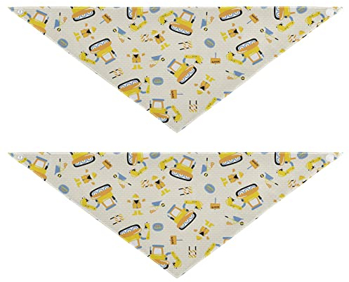 2 Stück Hundehalstücher Milch Seide Haustier Bandana Schal Druckknopf Dreieck Lätzchen Halstuch Set für kleine bis große Welpen Hunde Katzen Großer Ostertruck mit Hase für Cricut und Silhouette