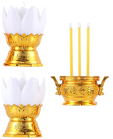 LABRIMP Led-blumenlampe Mit Elektronischem Räuchergefäß Lotusblütenlampe Led-nachtlicht Buddhistisches Zubehör