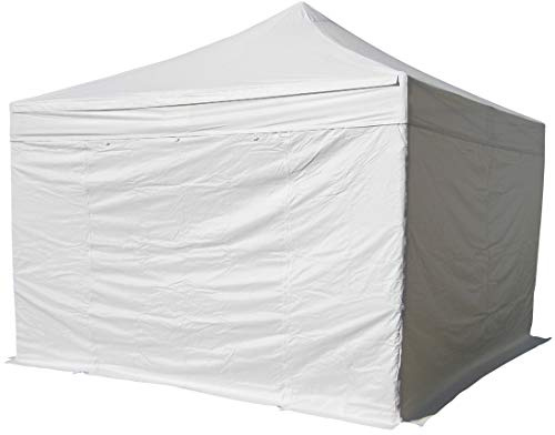 ALEOS. 4x4m Alu Profi Faltzelt Marktzelt Marktstand Tent 40mm Quad mit Metallgelenken und feuerhemmenden Planen
