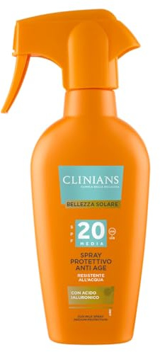 Clinians Solskyddsspray Anti Age SPF 20, låg, med hyaluronsyra, 250 ml