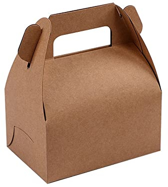 Geschenkboxen 25-Pack 4.7x3.1x2.3in Falten Kraftpapier Boxen Brautjungfern Vorschlag Box Cupcake Boxen Einfache Montage Boxen mit Deckel für Hochzeit Geburtstag Party Weihnachten (mit Papierfach)