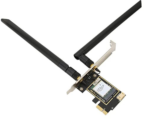 Tarjeta PCIe WiFi 6E, XB530NF MT7922 RZ616 2.4G/5G/6Ghz 3 Bandas, hasta 2400Mbps Antena Dual Tarjeta de Red MU MIMO PCIe, Adaptador Nic Inalámbrico BT 5.2