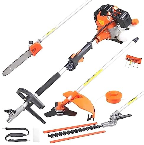 Generico DECESPUGLIATORE A Scoppio 4 in 1 TAGLIARAMI TAGLIAERBA TAGLIASIEPI POTATORE 52CC