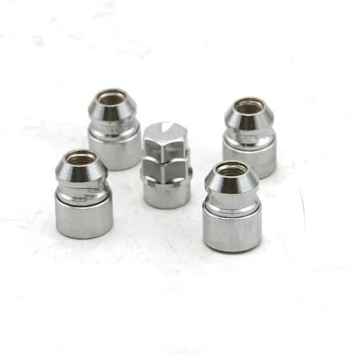WTIXCRQ Radbolzen Radschraube Kompatibel Mit Toyota 4 + 1 Satz Auto-Stahl-Radsicherungs-Radmuttern Reifenschrauben Muttern Stehbolzen M12x1,5 Radnaben-Reifenschraubenbolzen
