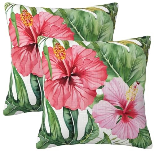 Kissenbezug 60x60 cm 2er Set Herbst Deko Kissen Rosa Schrift Kissenbezug, Quadrat Kissenbezüge, Weicher Sofakissen, Kissenhülle Herbst, Zier Kissen Mit ReißVerschluss, Couch Deko Schlafzimme 24x24Inch
