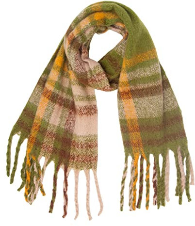 Generisch Damen Winterschal: Polyester/50%, Cotton/50% - Frauen - Schal - Light Blue, Green