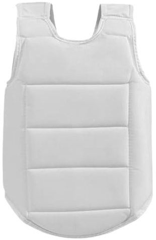 XJKLBYQ Taekwondo Chest Guard Protector,Boxing Breast Protector Vest,Polyester Sanda Rib Armour Adjustable Body Protectors for 1.41-1.55m Kids Training