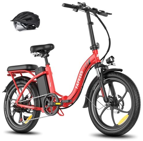 Fafrees 2025 F20+ E Bike Klapprad 20 Zoll für Erwachsene [ Offiziell ] Herren Ebike Damen Fatbike 20AH/720Wh Akku, Elektrofahrrad 250W, E Mountainbike 25km/h 140kg (Rot)