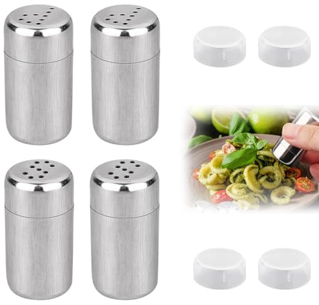 Salzstreuer Mini, Edelstahl, Zweifarbe, Mit Deckel, FüR Unterwegs, Camping, Würze, Klein, Gastronomie