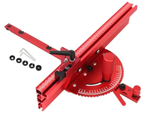 Jauges à onglet pour clôture avec rail d'arrêt de sciage, règles d'angles pour toupie de table, bancs de travail du bois, accessoires d'outils