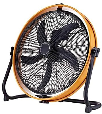 Dimensione Elettronica S.R.L. Ventilatore da terra e da parete diametro 60 cm 5 pale alta velocita e oscillazione 120W yellowcircle60 CFG1808