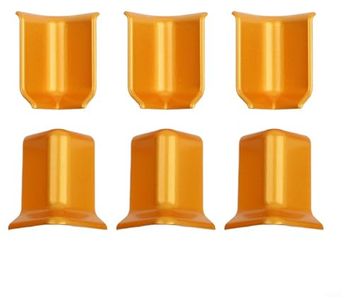 Wall Baseboard Corner Blocks for 5 4 cm Height Baseboards Featuring Set of Inside and Outside Corner Connectors (S Gold)