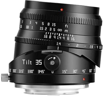 camera lens, 35mm F1.4 Tilt Lens APS-C MF 360° Rotating Shift, Compatible For Sony A7M2 ZVE-10 Fuji X-T3 Nikon Z50II Canon R7 Olympus,in parts(E-mount(APS-C))