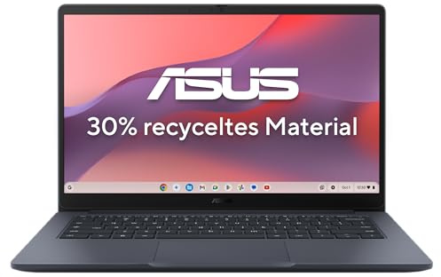 ASUS Chromebook CX14 CX1405CTA Laptop | 14 FHD 16:9 IPS Display | Intel N50 | 4GB RAM | 128GB eMMC | Intel UHD | ChromeOS | QWERTZ | Quiet Blue (AC Adapter Sold Separately)