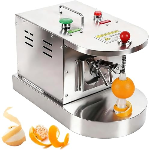 Pelador automático de limón y naranja,peladora comercial de frutas y verduras con altura y distancia ajustable,herramienta for quitar la piel de melocotones,kiwis y mangos,for cocina de restaurante