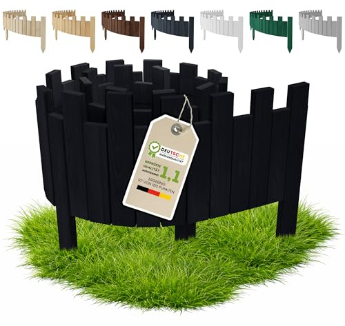 Floranica Bordo Aiuole Flessibile 20 cm x 2 m Nero Bordura per giardino Recinzione per Giardino Bordino da giardino