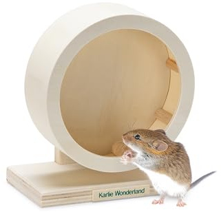 Karlie Wonderland Bogie Wheel, Roue silencieuse, Jouet en Bois pour Hamster, Diamètre 15 cm