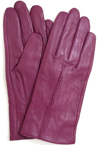 Snugrugs Lederhandschuhe für Damen mit eingewobenem Stick-Design & warmen Vliesfutter, superweich (Pink - L)