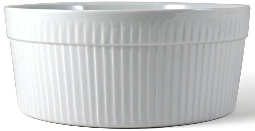 Omniware Souffléschale aus Porzellan, Weiß, 1,75 l