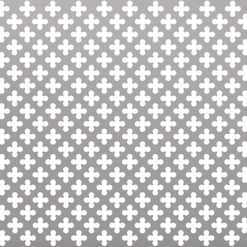 Alberts 466886 Tôle perforée | trou en forme de croix | aluminium, anodisée, couleur argent | 600 x 1000 x 0,8 mm