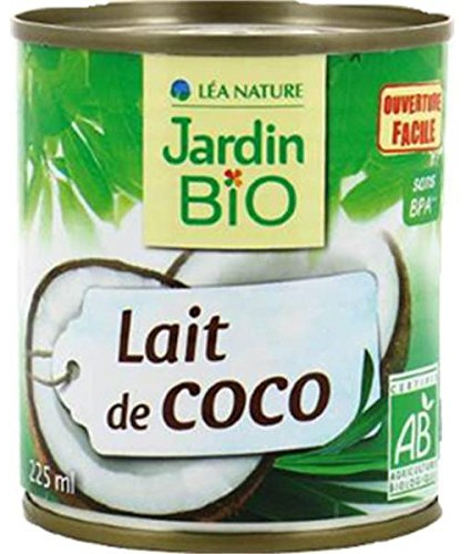 Garden Organic Coconut Milk Organic 225ml cans metal - ( Unit Price ) - Jardin bio lait de coco bio canette métal 225ml
