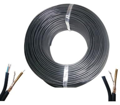 OISE ART STORE Trade Shop - 200 Metri Matassa Cavo Video Coassiale Rg59+2c + Alimentazione 2 Fili Telecamere