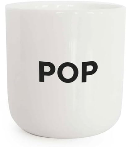 PLTY - POP Becher - Tasse ohne Henkel - Handglasiertes Weiß Porzellan - Coffee Mug - Beat - Dänisches Design