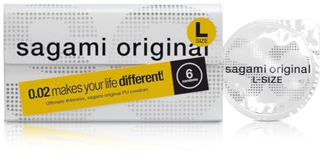 Sagami Original L-SIZE latexfreie Condome, ultradünne japanische XL-Kondome (Japan Import) - hypoallergen - hygienisch verpackt, 1 x 6 Stück