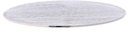 Holyart Piattino portacandele ovale in alluminio argentato 17x12 cm