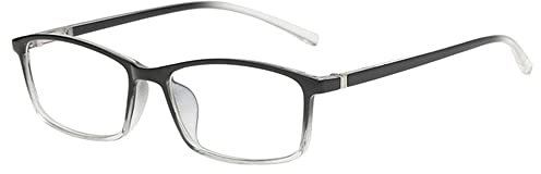 Voolga Blaulichtfilter Brille Ohne Sehstärke UV Gamer Gaming Brille von PC Computerbrille Augenbelastung Reduzieren Retro Brille Blue Light Glasses Für Herren Damen(Black+Transparent)
