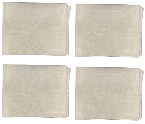 4 stück Passiertuch, 50x50cm Käsetücher zum Abseihen, Küchenfiltertuch, wiederverwendbares Käsetuch, ungebleichtes Baumwolle Tuch, geeignet für Käse, Saft, Tofu, Kaffee, usw.