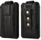 Bolsa de Clip Cintura Cuero para Celular Hombres, Riñonera Telefono Negro, 7.2 Funda Cinturón Móvil Vertical Smartphone Monedero Bolsillo con Tarjetero para Deporte Camping Viaje Senderismo Cartera