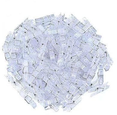 JUHONNZ Mini Klammern,100 PCS Kleine Klammern für Fotos Aufhängen Kunststoff Klar Kluppen Wäscheklammern für Kunst Handwerk DIY Party Hochzeit Dekoration 3 * 25mm