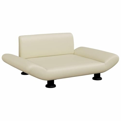 vidaXL Lettino per Cani in Similpelle - Divano Crema 70x45x28 cm